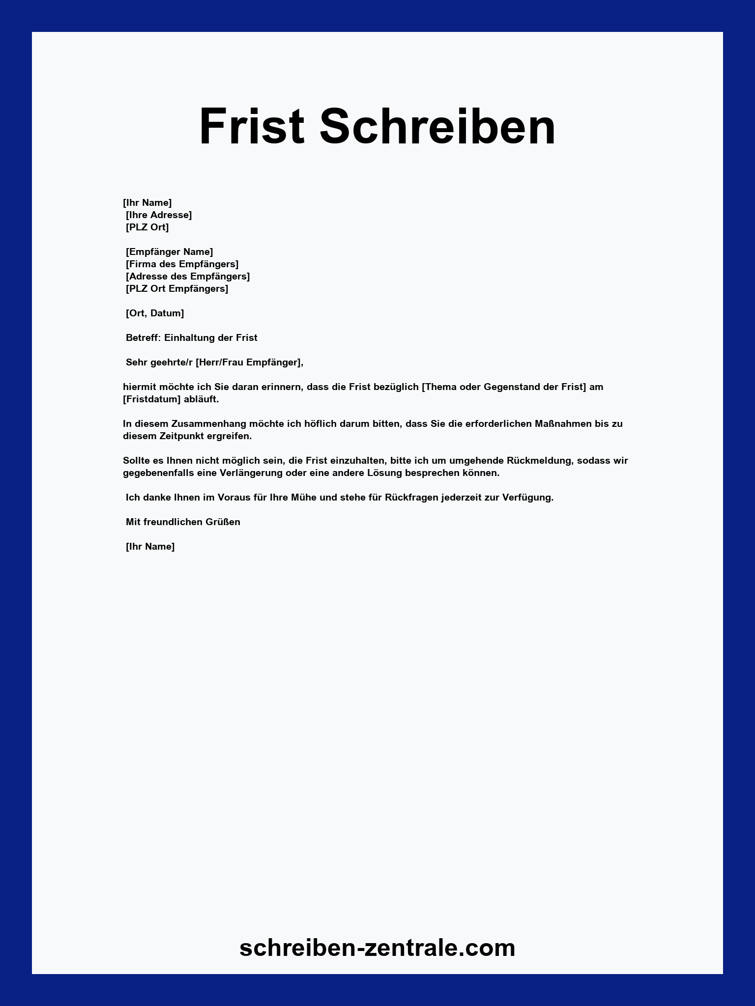 Frist Schreiben